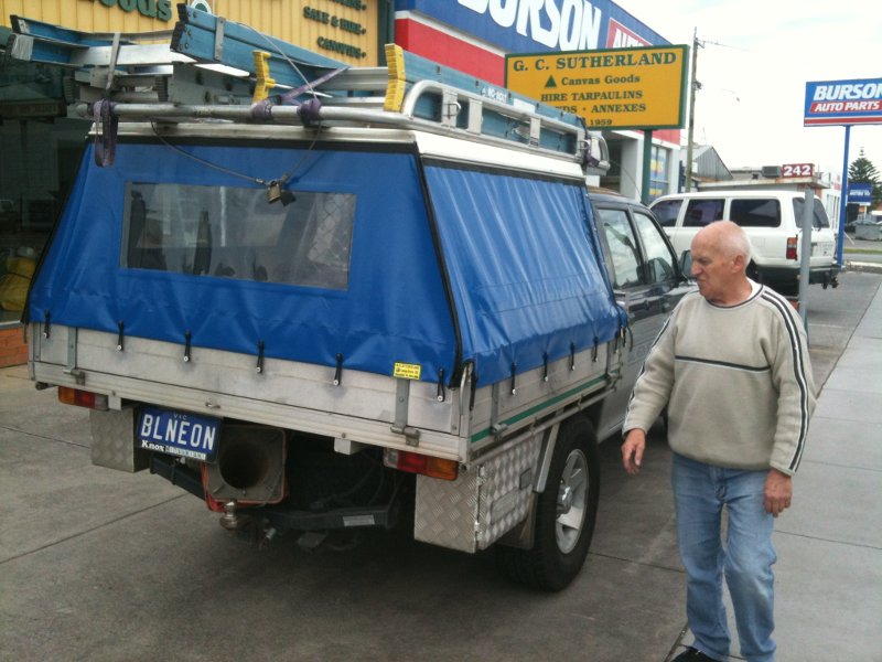 Ute Tray Tonneau by G.C. Sutherland canvas Goods